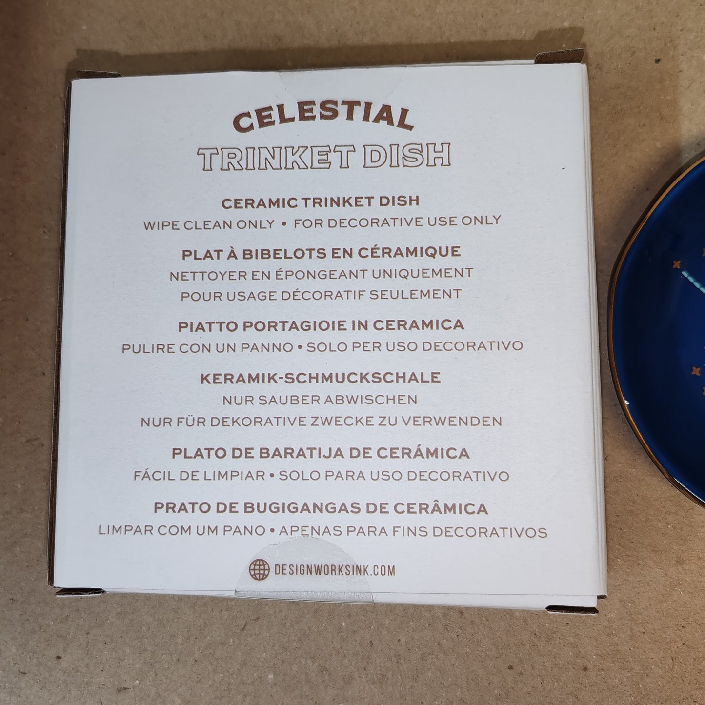 Celestial Trinket dish with eye decoration.