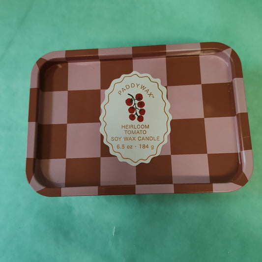 A Dopo 6oz/184g Tomato Printed Tin Candle - Heiloom Tomato