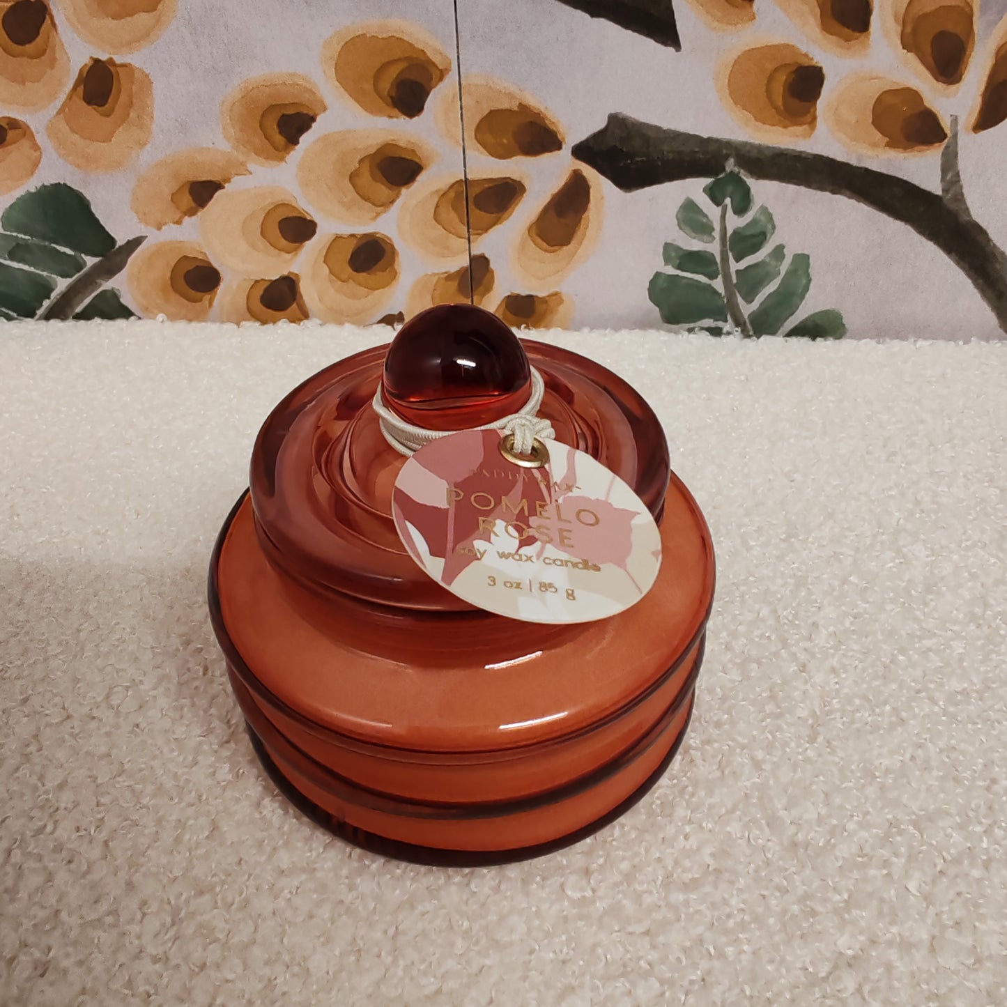 Beam glass candle pomelo rose