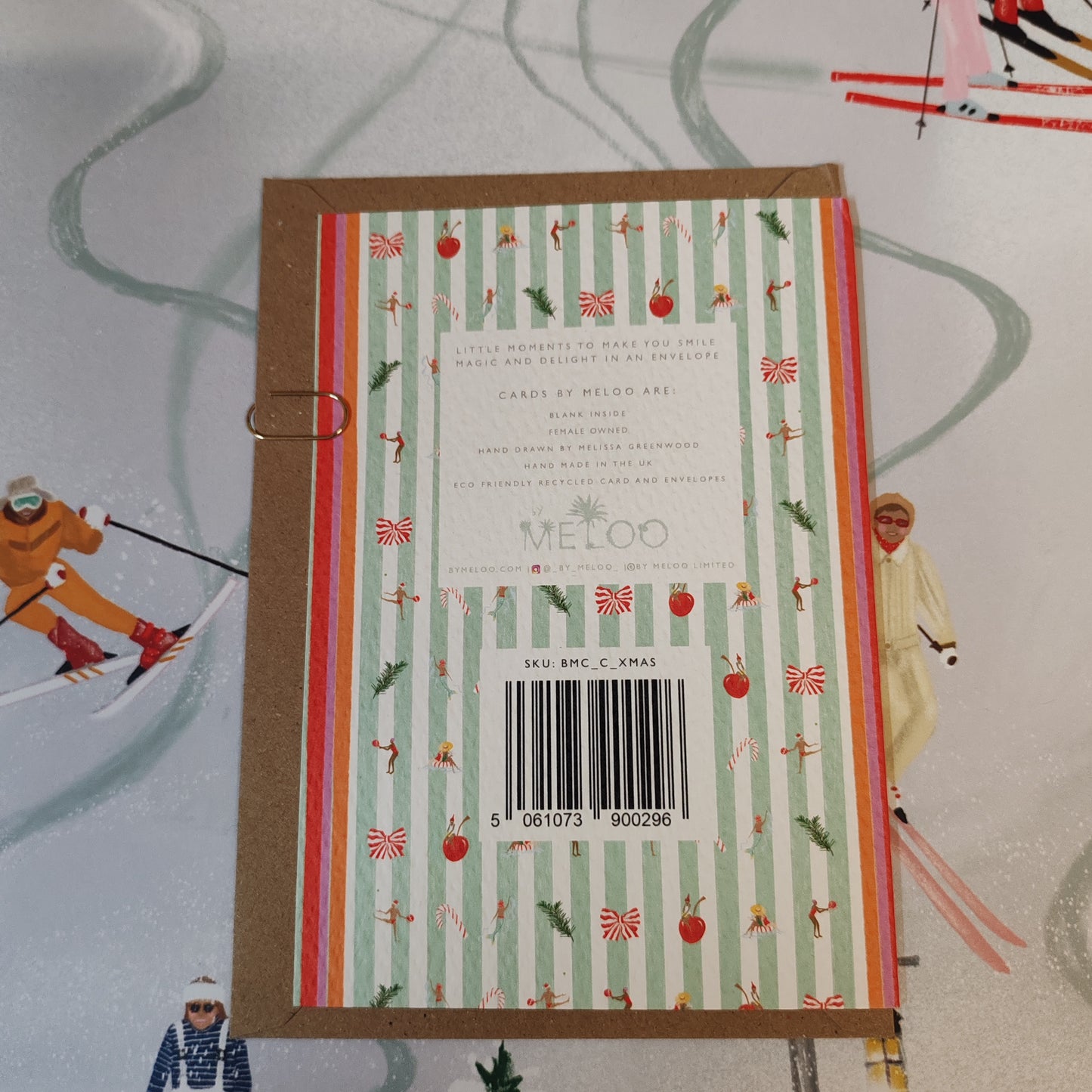 Christmas cocktail greeting card.