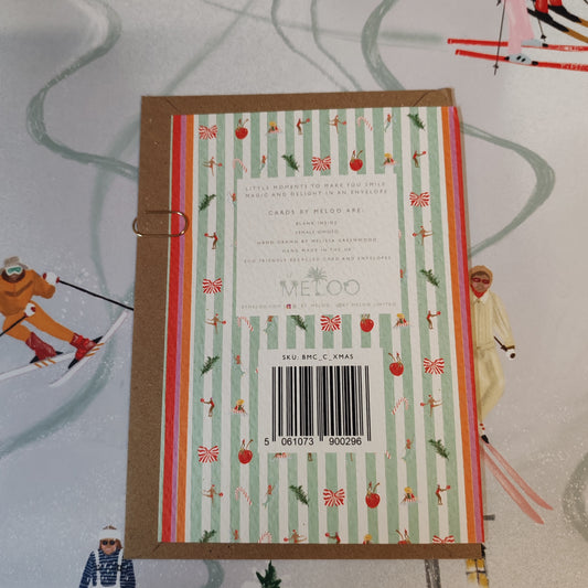 Christmas cocktail greeting card.