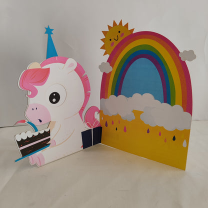 Wobbly eyes greeting card Unicorn