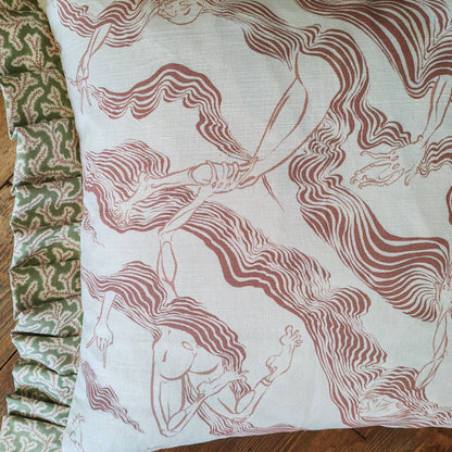 Skinny Dipping British illustration plump cushions