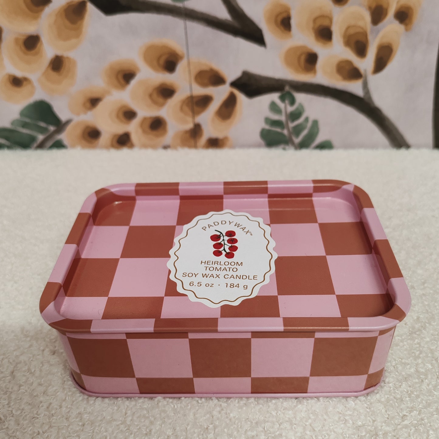 A Dopo 6oz/184g Tomato Printed Tin Candle - Heiloom Tomato