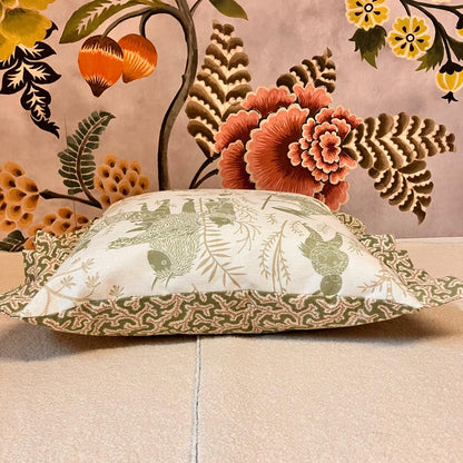 Boho harvest British illustration cushions