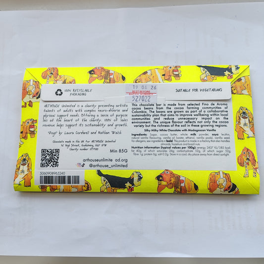 Happy hounds silky white chocolate