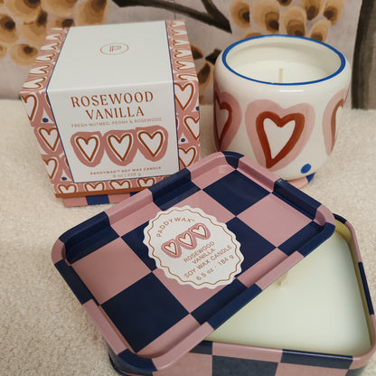 Adopo hearts ceramic candle