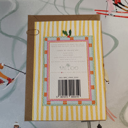 Christmas dog greeting card