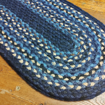 Jute table runner colours Indigo. 13" x 36"