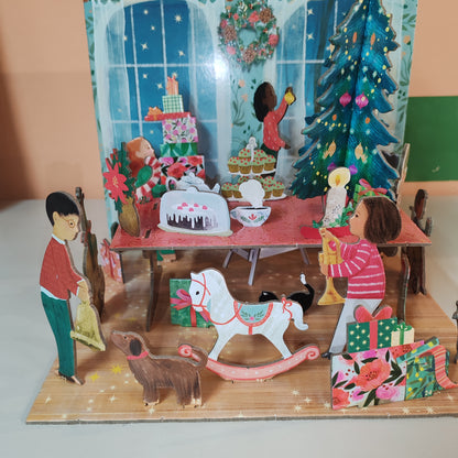Pop, slot and build Christmas party advent calendar.