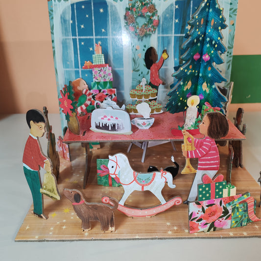 Pop, slot and build Christmas party advent calendar.
