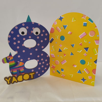 Googly eyes no 8 greeting card