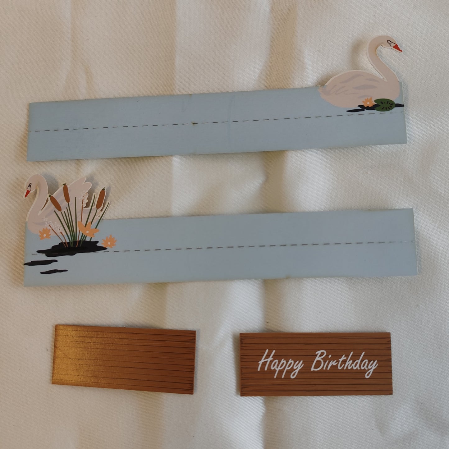 Paper theatre pop up greeting card. Romantic rowing theme
