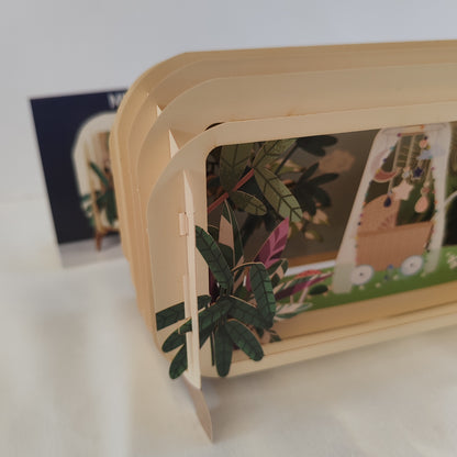 Message in a bottle greeting card. New baby