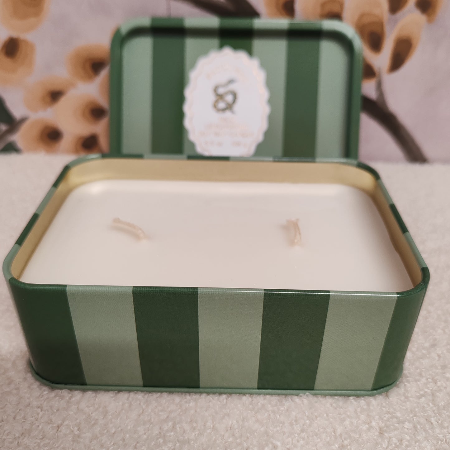 A Dopo 6oz/184g Snake Printed Tin Candle - Wild Lemongrass