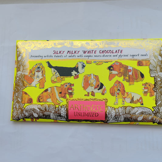 Happy hounds silky white chocolate