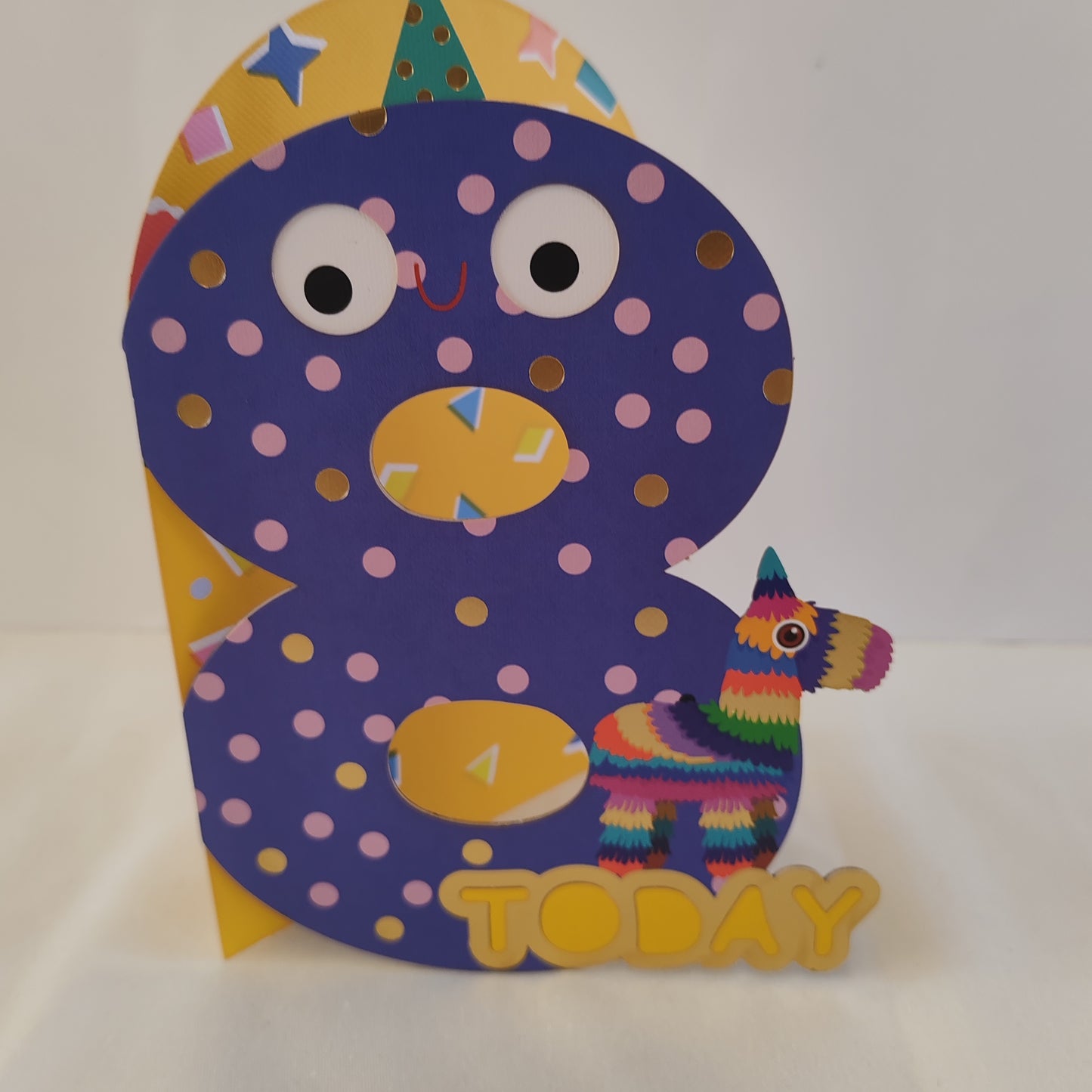 Googly eyes no 8 greeting card