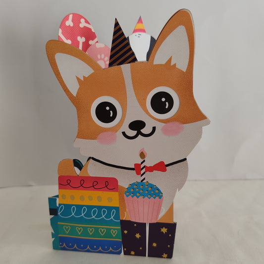 Wobbly eyes cute dog greeting card