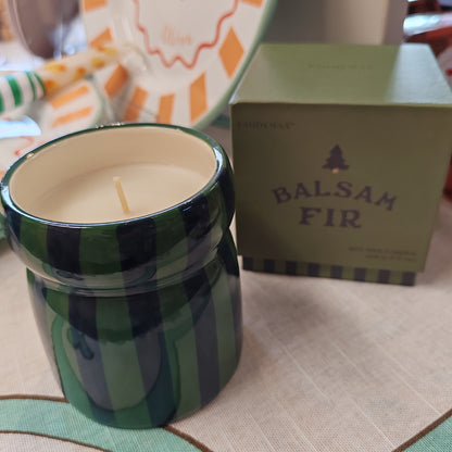Cabana 6.5oz scented candle. Vanilla bean and Myrhh mod scent