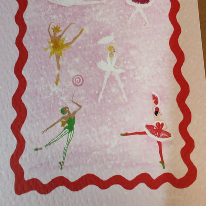 Christmas ballet greeting card