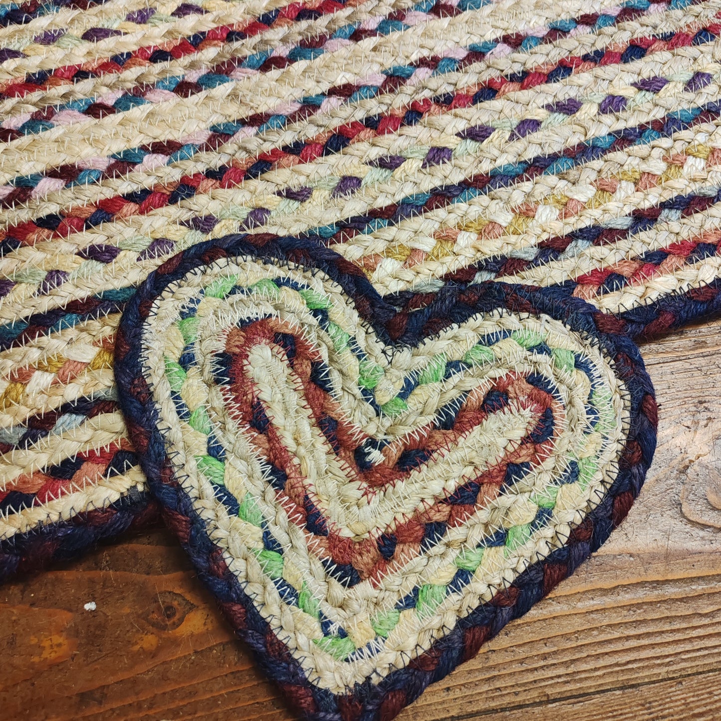 Jute table runner colours carnival