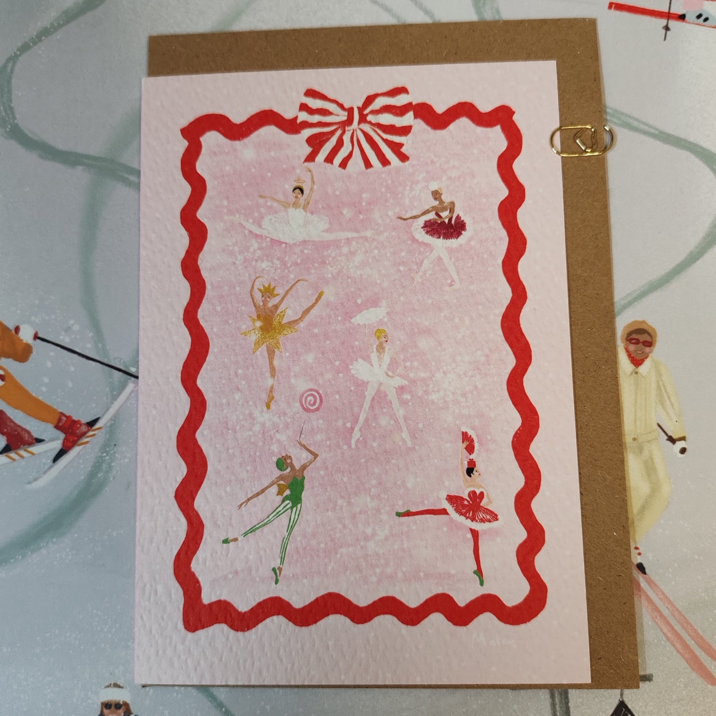 Christmas ballet greeting card