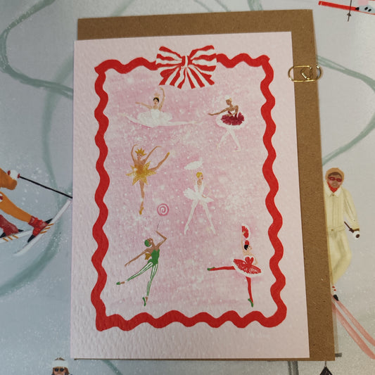 Christmas ballet greeting card