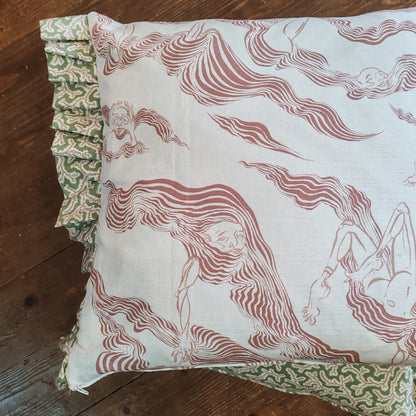 Skinny Dipping British illustration plump cushions