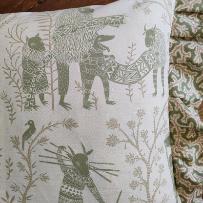 Boho harvest British illustration cushions
