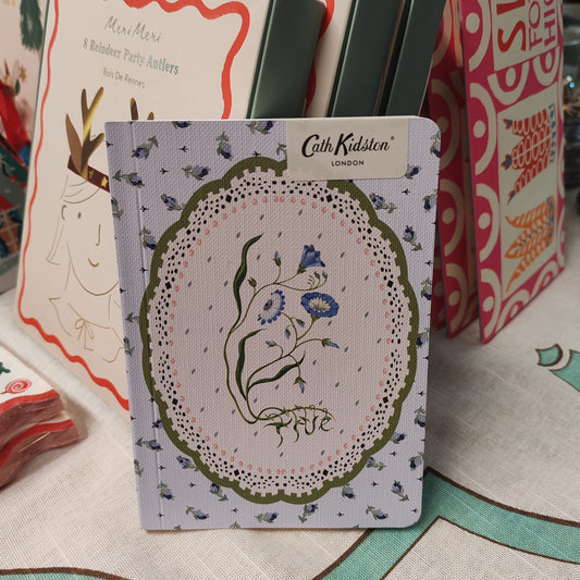 Cath Kidston blue and green roots notebook