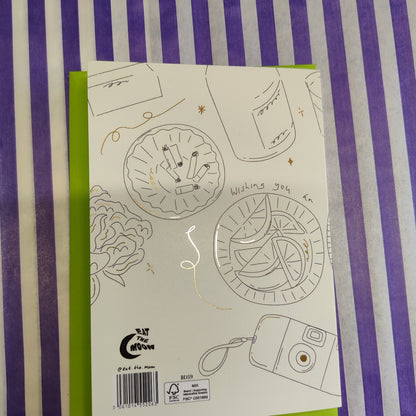 Lavish and delishous greeting card Oyster