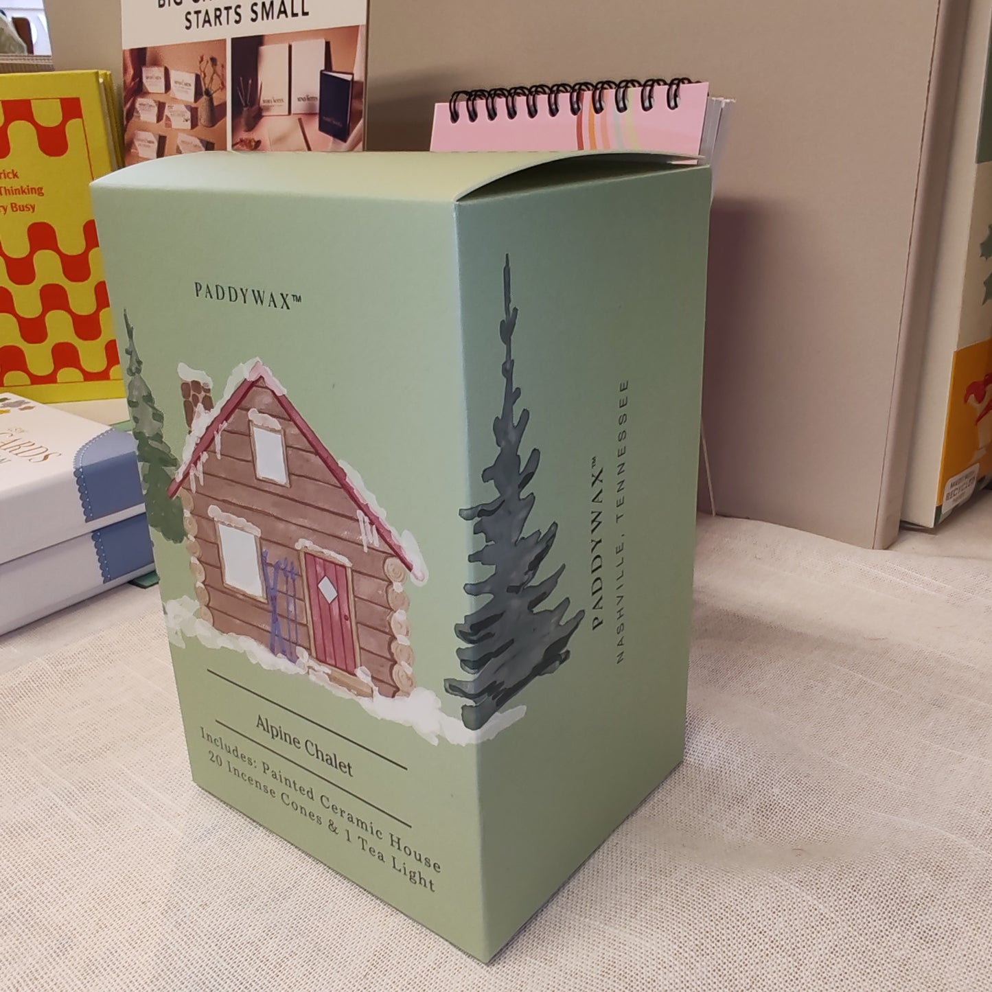 Alpine chalet style incense and tea light holder ceramic