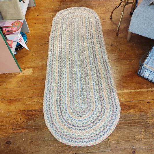 Jute Runner pastel Fairisle 2'x6'