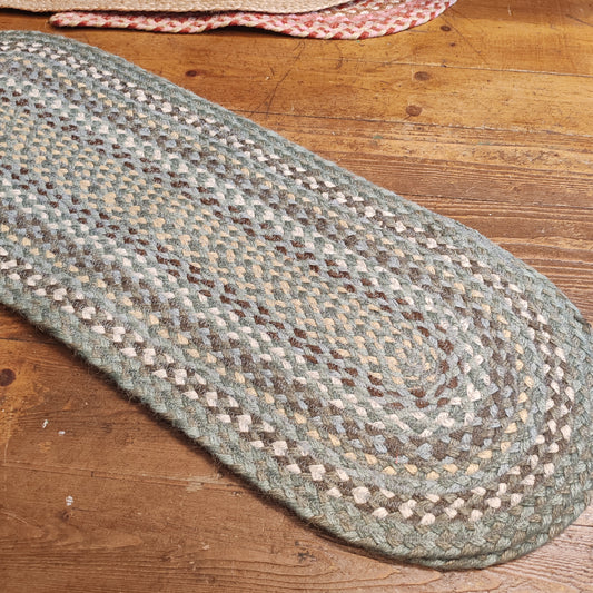 Jute table runner colours Seaspray 13" x 36"
