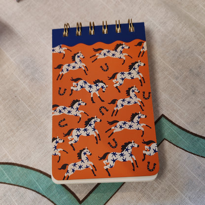 A dopo Twin wire pocket notebook. Horse design