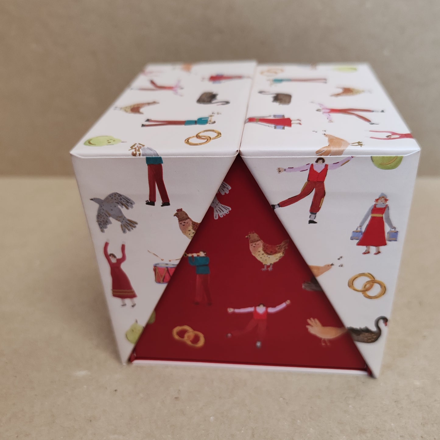 Winter Berry red glass votive scented candle in a festive box