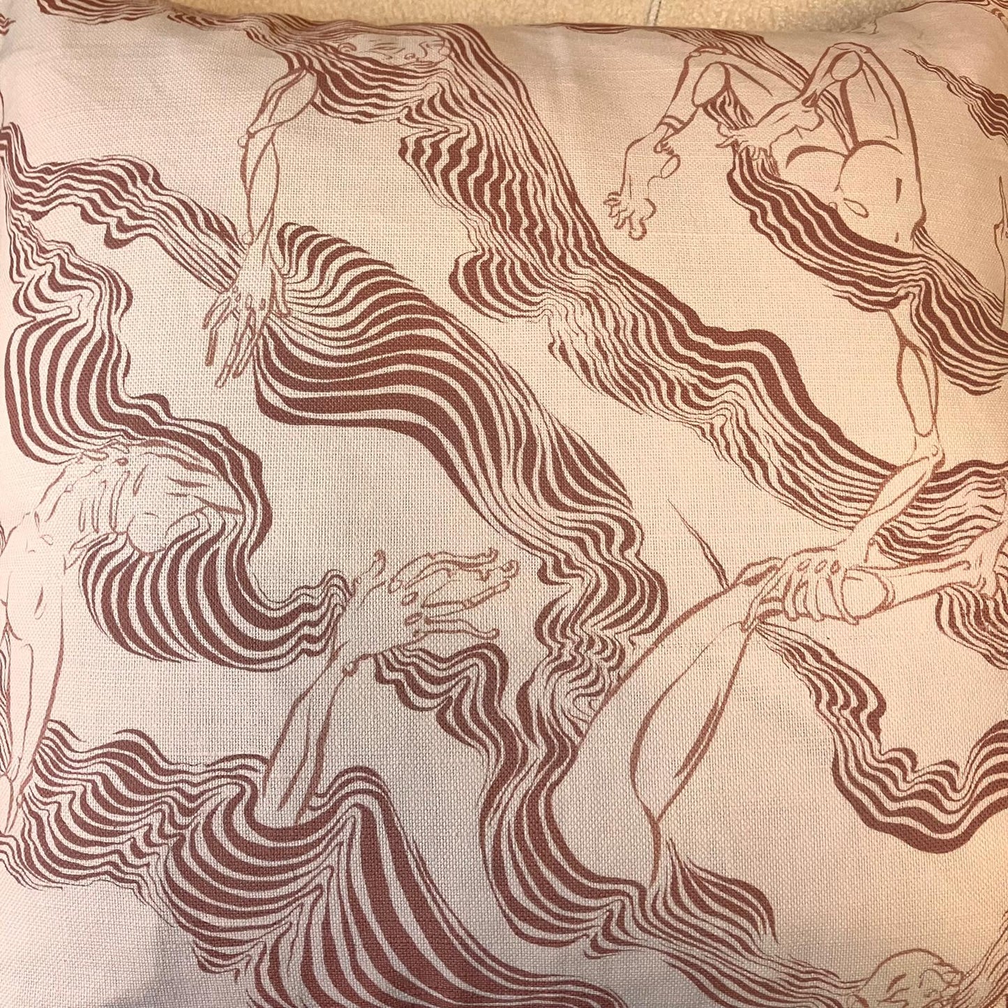 Skinny Dipping British illustration plump cushions