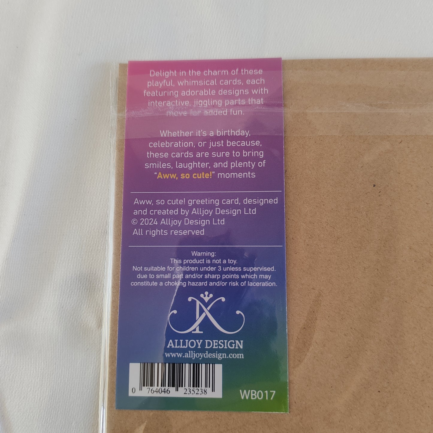 Jiggly eyes ice-cream card