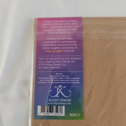 Jiggly eyes ice-cream card