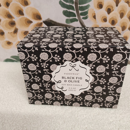 Cherie 5.5oz/155g Ceramic Dish Candle - Black-Black Fig & Olive