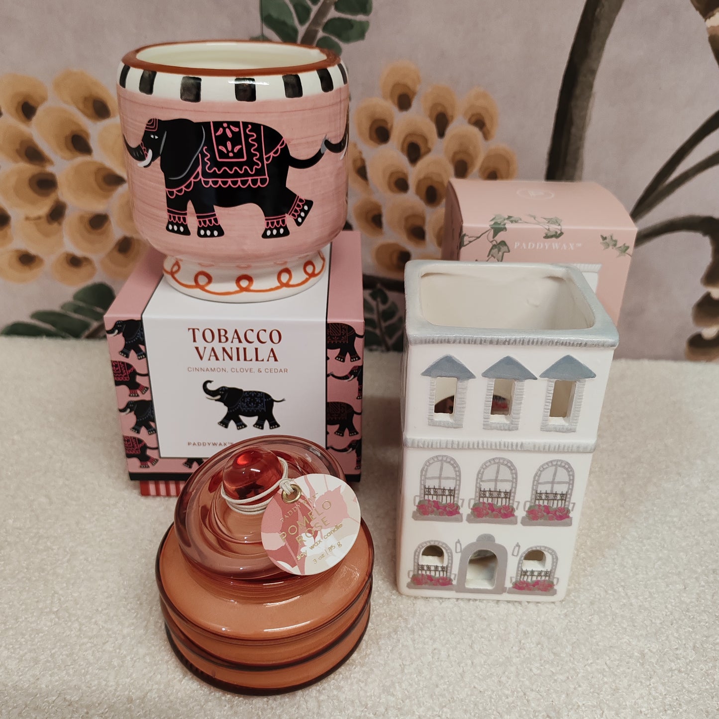 Beam glass candle pomelo rose