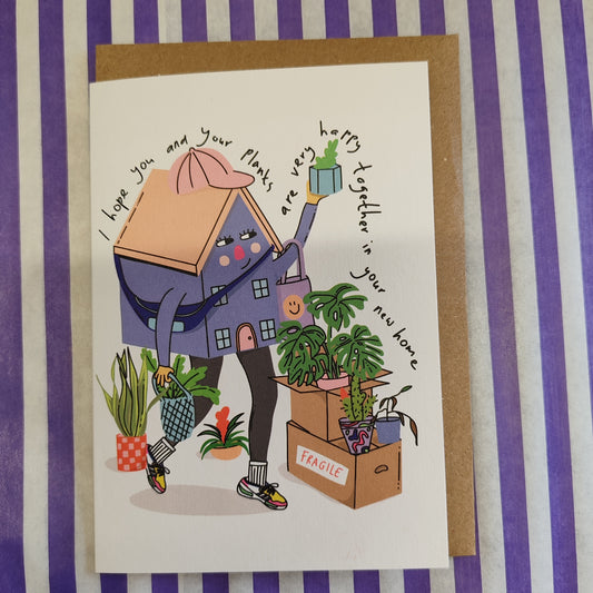 Plants new home greeting card