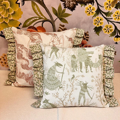 Boho harvest British illustration cushions