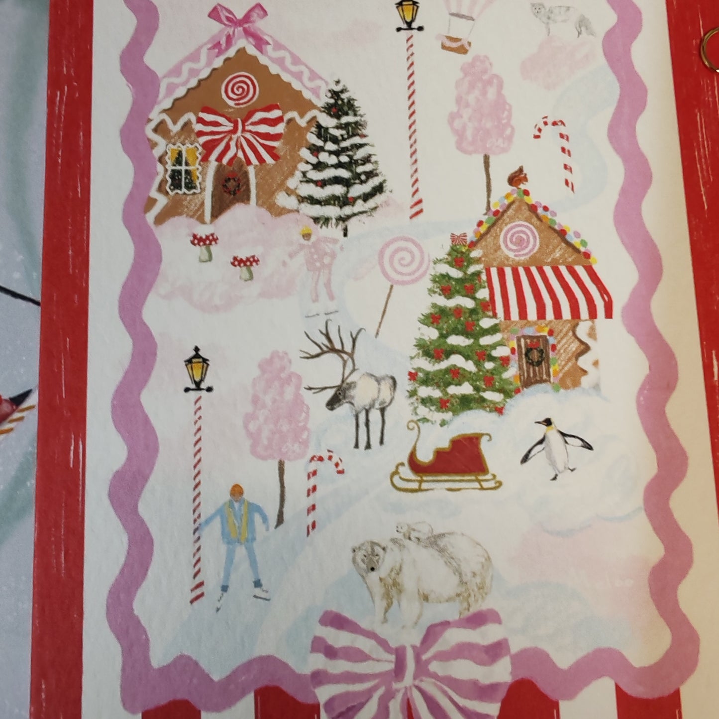 Christmas candy lane greeting card