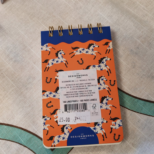 A dopo Twin wire pocket notebook. Horse design