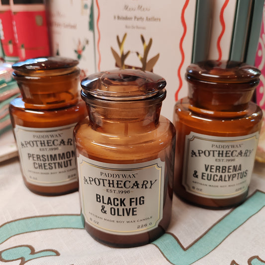 Apothecary Jar candle. Black Fig and olive