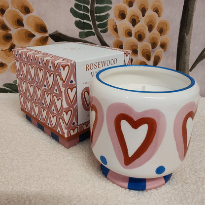 Adopo hearts ceramic candle