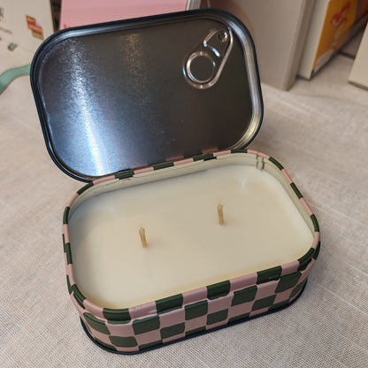 Wild mushroom printed tin candle. Scent of pepper and Patchouli.