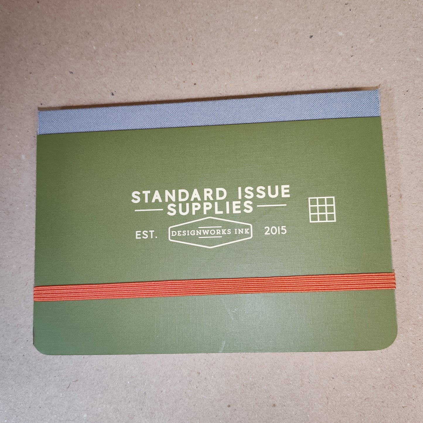 Standard Issue Notebook -army green and chilli