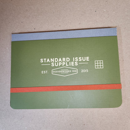 Standard Issue Notebook -army green and chilli